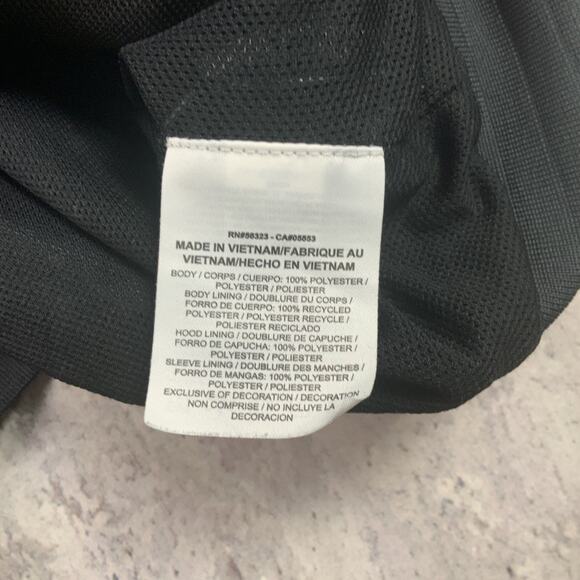 Nike Jacket Womens Medium Black Windbreaker Leopard Print Hooded Full Zip - Picture 5 of 8